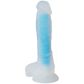 baseks Glow in the Dark Dildo Blau 21,5 cm mit Saugnapf