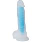 baseks Glow in the Dark Dildo Blau 21,5 cm mit Saugnapf