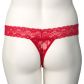 NORTIE Malin Schrittfreier Orgasmus String-Tanga mit Perlen Rot Plus Size
