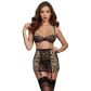Dreamgirl Leopard Set aus BH und Strumpfhalter-Rock