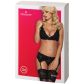 Obsessive Schwarzes Spitzenstrumpfhalter-Set