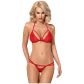 Obsessive Rotes Spitzen- und String-BH-Set