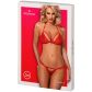 Obsessive Rotes Spitzen- und String-BH-Set