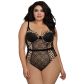 Dreamgirl Leoparden-Teddy Plus Size