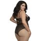 Dreamgirl Leoparden-Teddy Plus Size