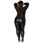 NORTIE Fetish Wetlook Schrittfreier Catsuit Plus Size