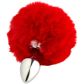 Alive BDSM Line Fluffy Red Analplug aus Metall M
