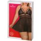 Obsessive Schwarzes Babydoll-Set Plus Size