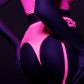 Ouch! Glow in The Dark Neonpinkes Crop Top and Stockings